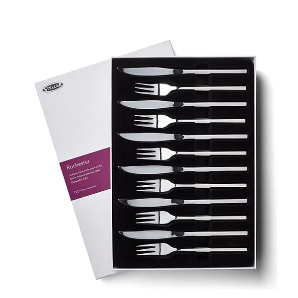 Stellar Rochester 12 Piece Steak Knife & Fork Set