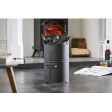Inglenook Black Ellipse Coal Hod With Black Handle