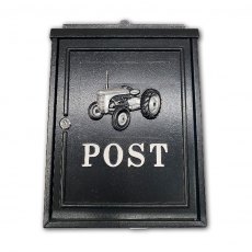 Grey Tractor Postbox