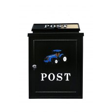 Blue Tractor Postbox