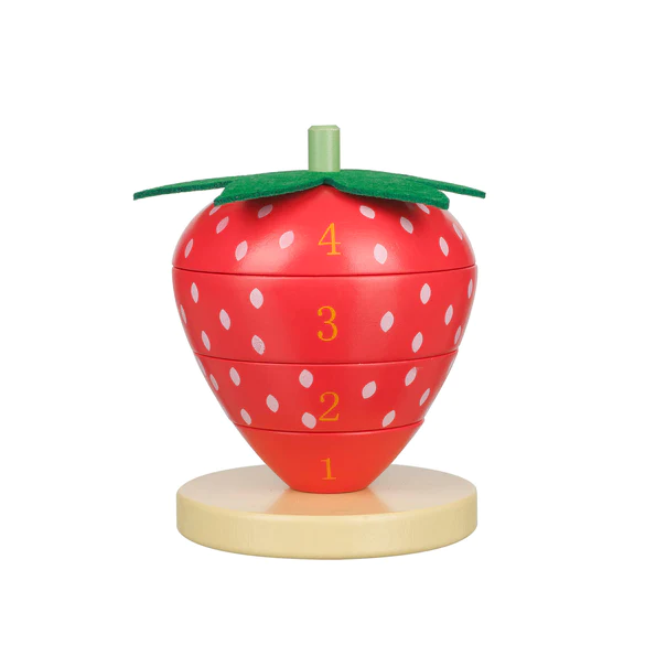 Orange Tree Toys Spring Garden Strawberry Stacking Ring