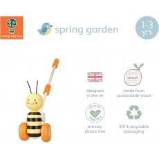 Orange Tree Toys Honey Bee Push Along