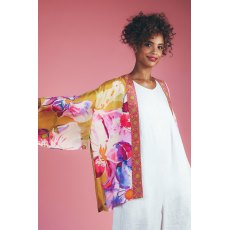 Powder Mustard Orchid Kimono Jacket