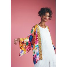 Powder Floral Frenzy Kimono Jacket Bright