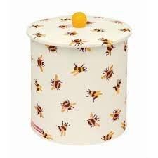 Emma Bridgewater Bumblebee Biscuit Barrel With Biscuits