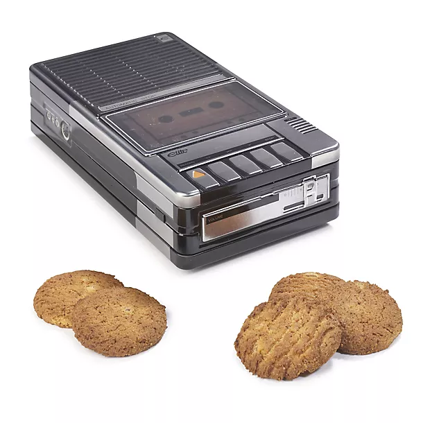 Cassette Recorder Tin With Biscuits