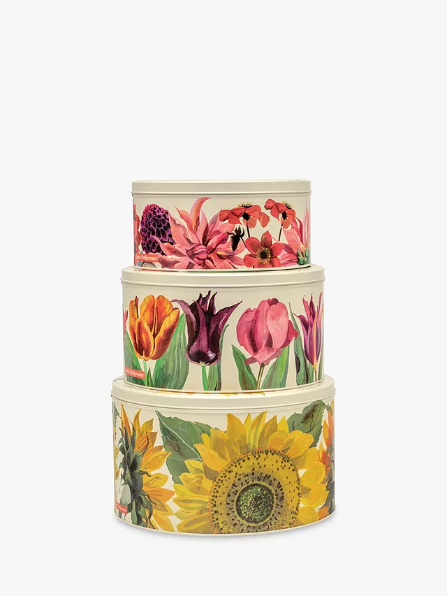 Emma Bridgewater Flowers Set of 3 Round Cake Tins