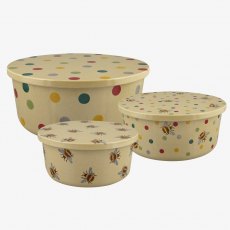 Emma Bridgewater Polka Dot Set of 3 Rice Husk Storage Tubs