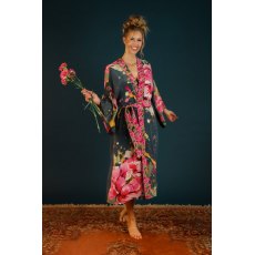 Powder Painted Peony Lux Kimono Gown