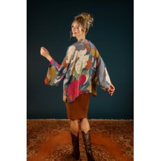 Powder Winter Floral Lux Kimono Jacket Heather