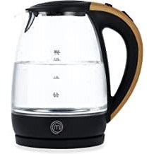 Masterchef Kettle Glass 1.7L Blk Wood Look Handle
