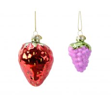 Glass Fruit Decoration - Assorted Multi (Single)