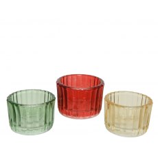 Tealight Holder Glass Spraying Colour (Single)