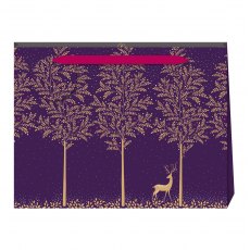 Sara Miller Golden Winter Deer Shopper