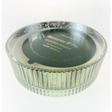 Mistletoe & Fir Scented Embossed Glass Candle