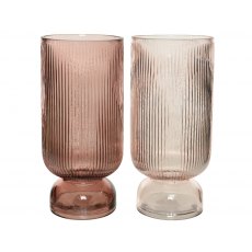 Glass Relief Vase 12.5x25.5cm