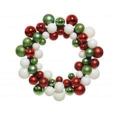 Wreath Shiny Matt Glitter - Green / Red / White