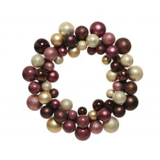 Wreath Shiny Matt Glitter - Bronze / Gold / Pink