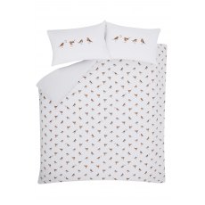 Sophie Allport Winter Robin White Bedset