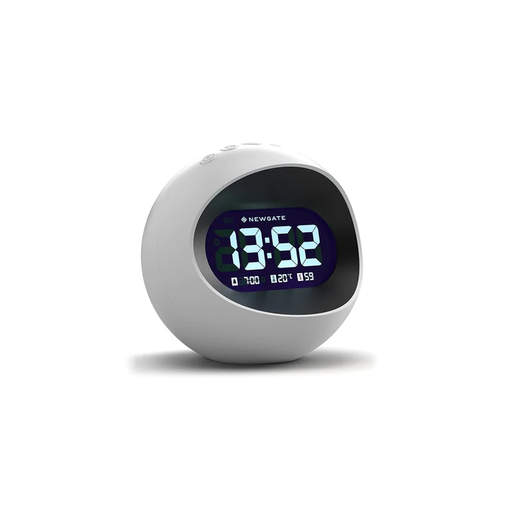 Newgate Centre of the Earth LCD Alarm in White