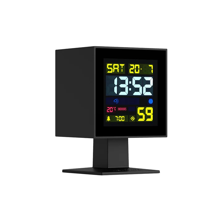 Newgate Monolith LCD Alarm Clock - Black