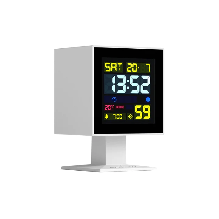Newgate Monolith LCD Alarm Clock - White
