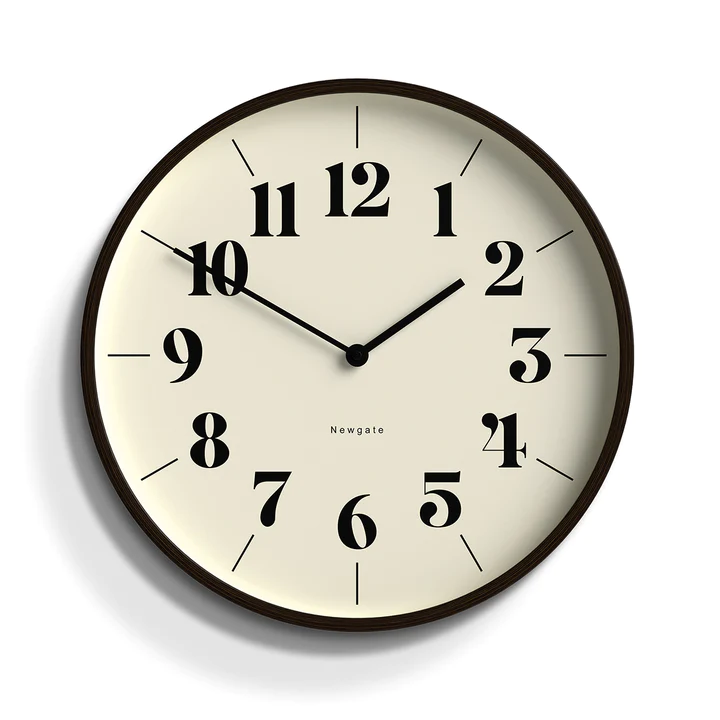 Newgate Mr Clarke Wall Clock - Dark Wood / Hopscotch