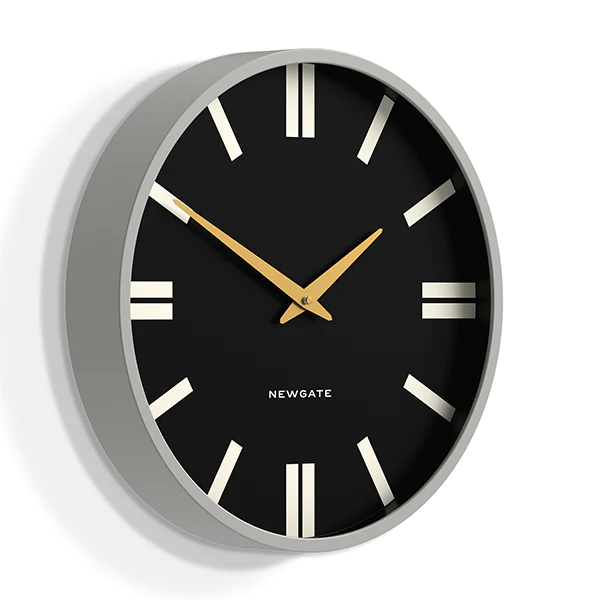 Newgate Universal Wall Clock Plaza Dial - Grey