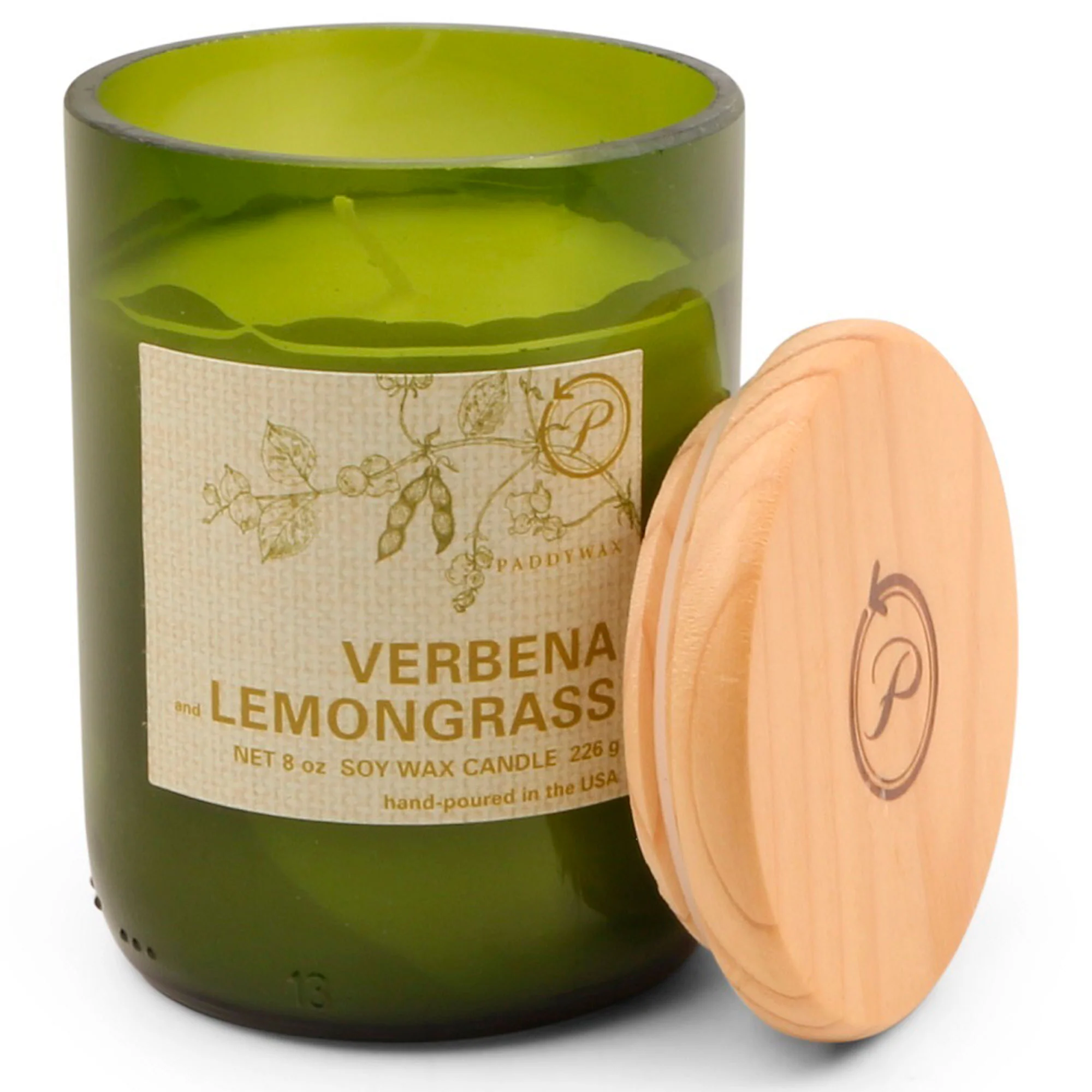 Paddywax Eco Green 8oz Glass Verbena & Lemongrass