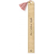 Gold The Golden Rule Metal Ruler 12inch