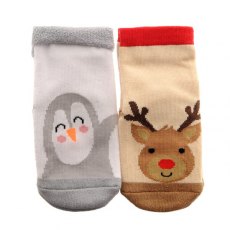 Reindeer & Penguin Sock Set