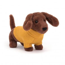 Jellycat Sweater Sausage Dog Yellow Jellycat Sweater Sausage Dog Yellow
