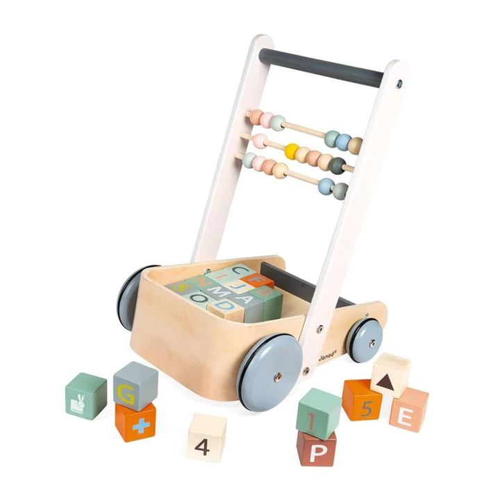 Janod Sweet Cocoon Cart With ABC Blocks