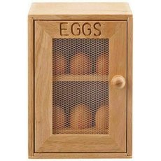 Egg Cupboard Mesh Front Bamboo 25x18x13cm