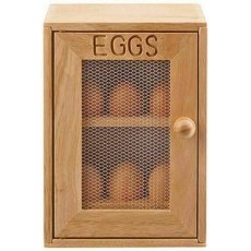 Egg Cupboard Mesh Front Bamboo 25x18x13cm