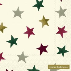 Emma Bridgewater Napkins Christmas Stars Cream