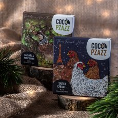 Coco Pzazz x Ed Stokes 3 French Hens Salted Caramel Chocolate Bar 80g