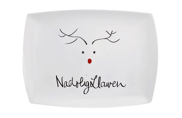 Welsh Connection Rhodri Reindeer Rectangular Plate