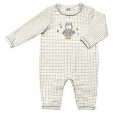 Albetta Crochet Olsen Owl Grid Babygro