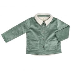 Albetta Sage Green Cord With Fur Over Jacket 1-2yrs