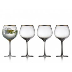 Lyngby Glass Gin & Tonic Glass Palermo Gold 65cl 4 Piece