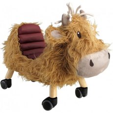 Little Bird Told Me Hubert Highland Cow Ride On Toy