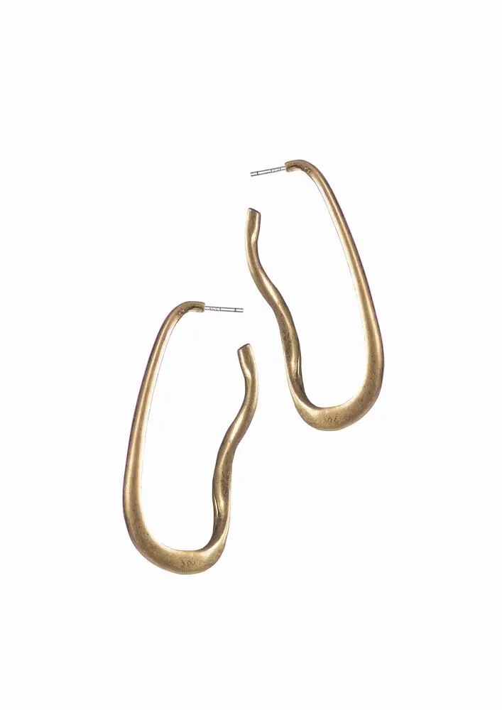 Hot Tomato Molten Ovaloid Hoops Earrings