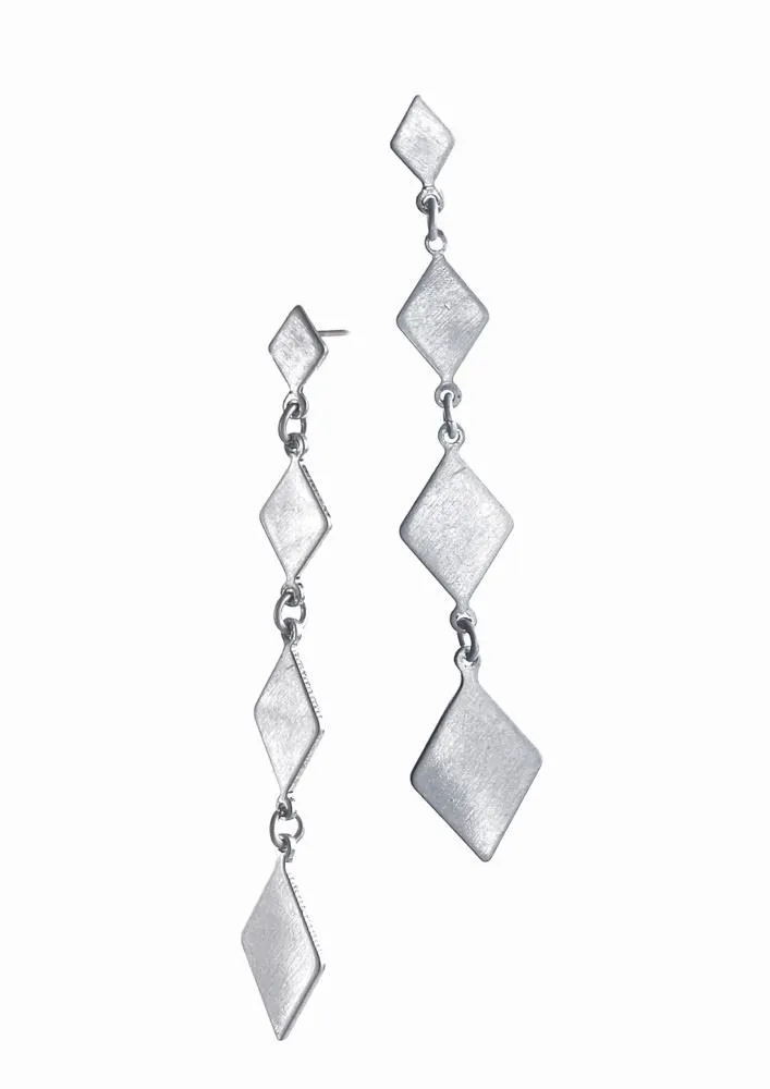 Hot Tomato Diamond Cascade Graduated Earrings
