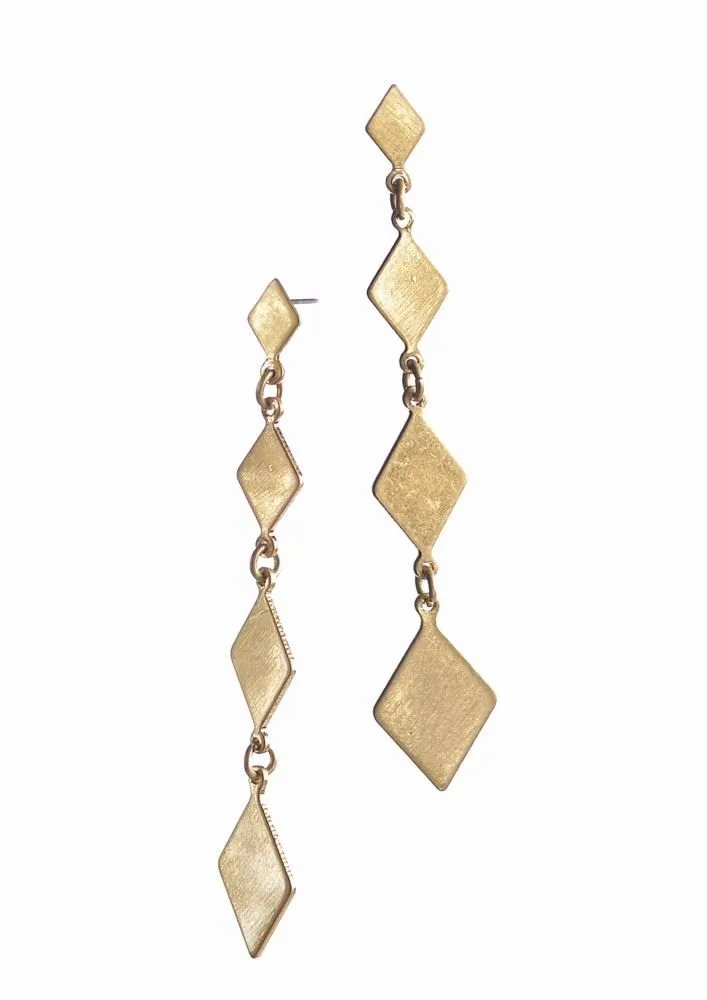 Hot Tomato Diamond Cascade Graduated Earrings