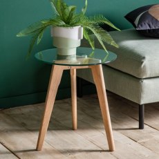 BLAIR Round Side Table Oak
