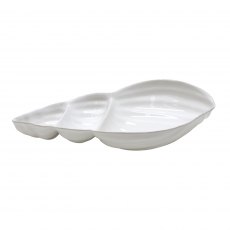 Aparte White Appetizer Dish 3 Parts 40cm