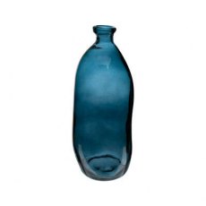 Bottle Recycled Glass Blue 23x51cm