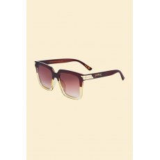 Powder Fallon Luxe Sunglasses Mahogany/Nude
