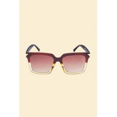 Powder Fallon Luxe Sunglasses Mahogany/Nude